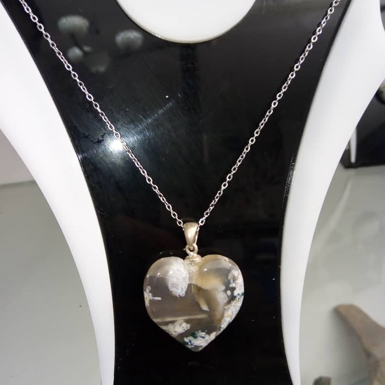 IMG-25 گردنبند نقره با نگین عقیق - تصویر 1