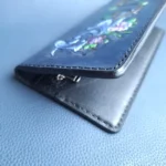 کیف پول و کارت چرم طبیعی حکاکی طرح دریا - تصویر 4